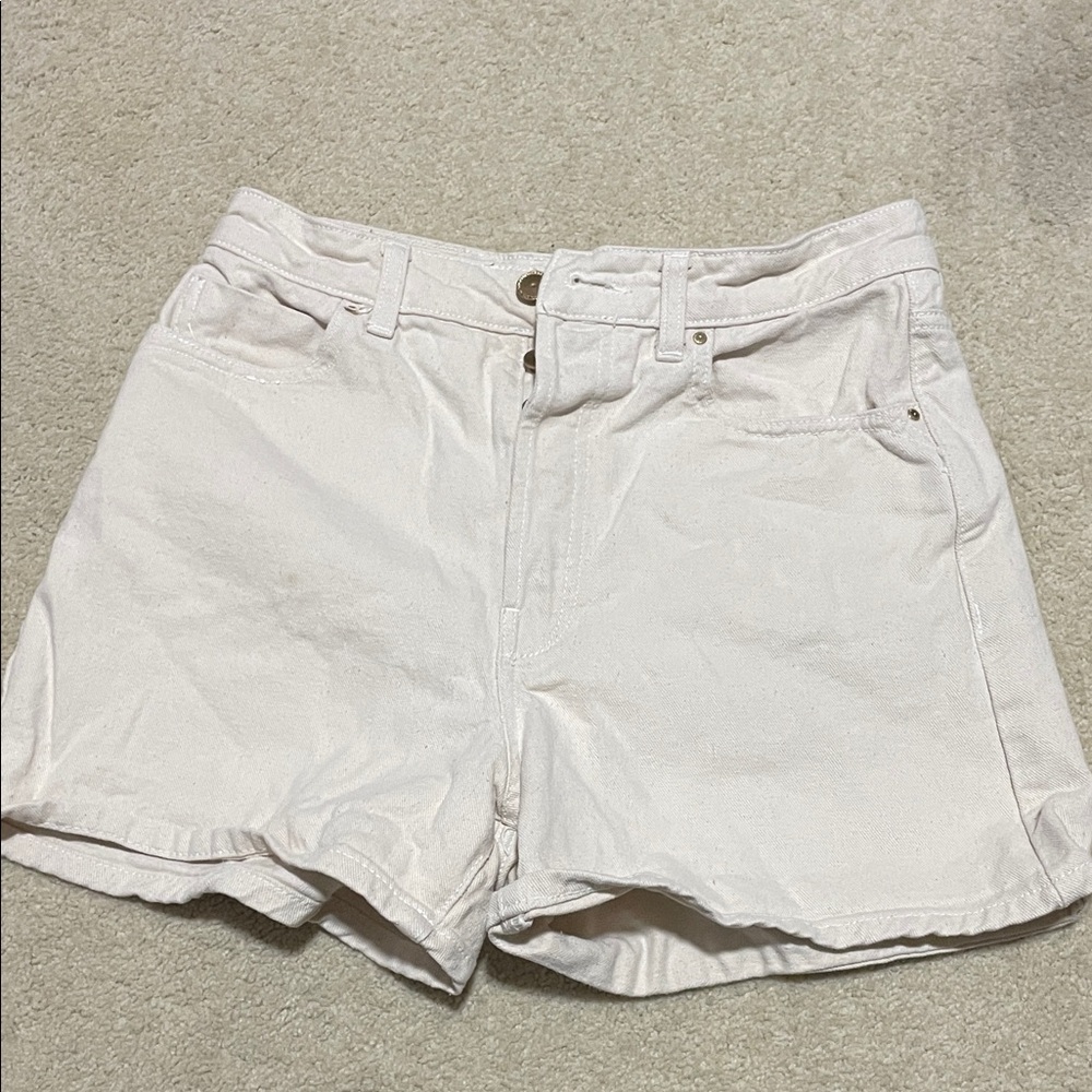 Zara Women's Cream Jean Shorts